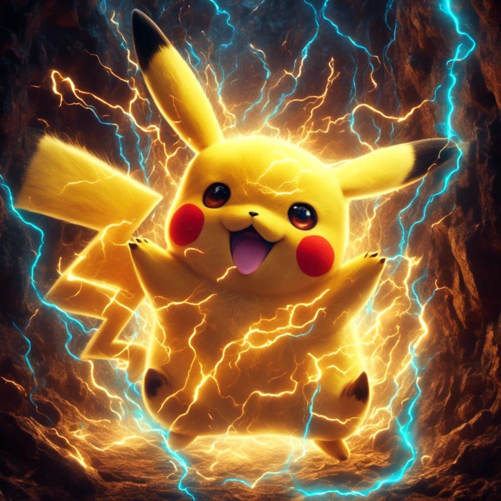 Use Thunderbolt, Pikachu!" - AI Generated Artwork - NightCafe Creator