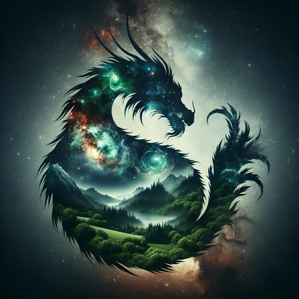 dragon in the sky  by @Here I am Once again