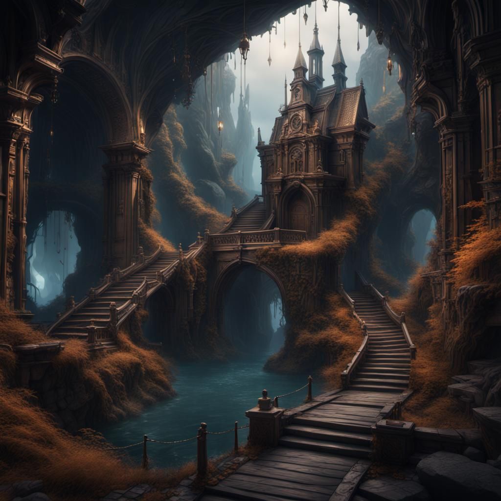 Fantastical Trap in Detailed Matte Painting