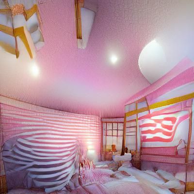 bedroom in pink