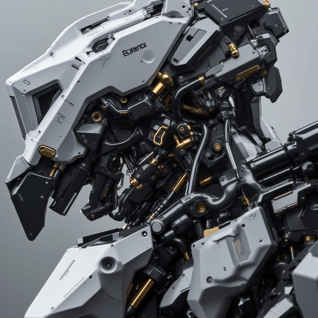 <lora:Boxy Mecha:1.0> A exquisitely designed mecha Closeup with circuit markings