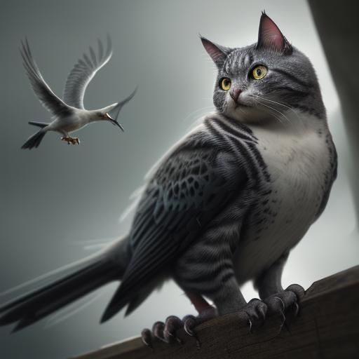 cat-bird hybrid - AI Generated Artwork - NightCafe Creator