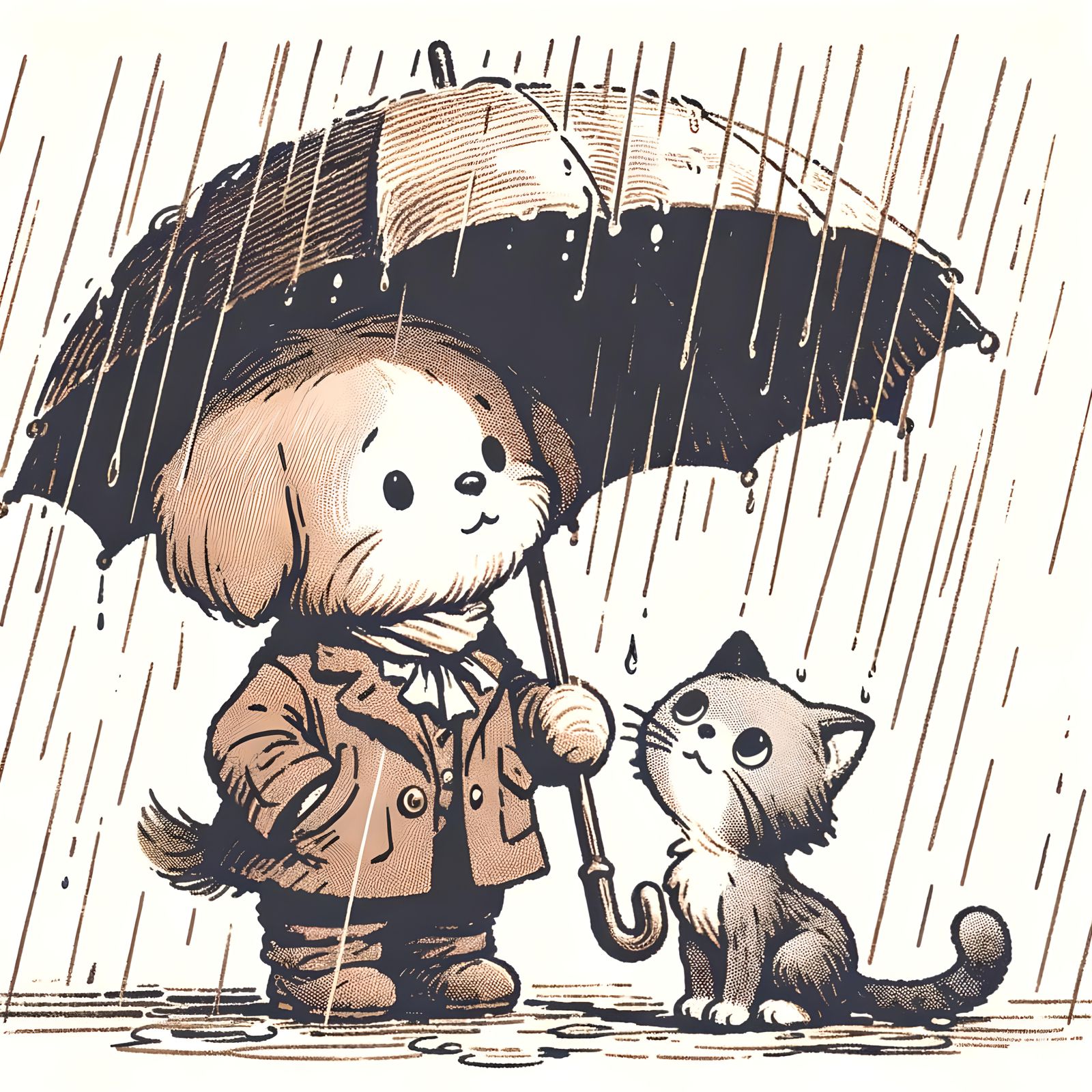It's raining on cats and dogs....for real this time.