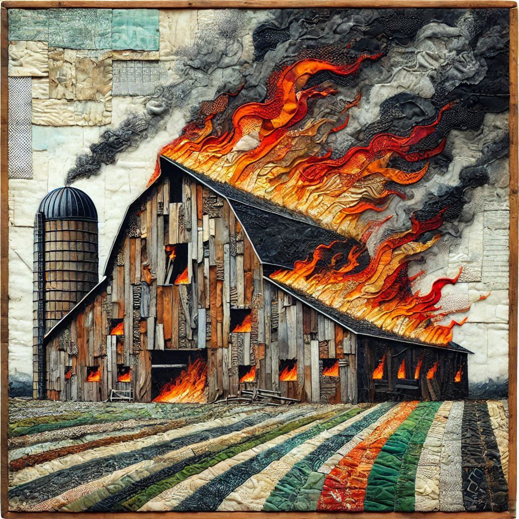Patchwork barn fire