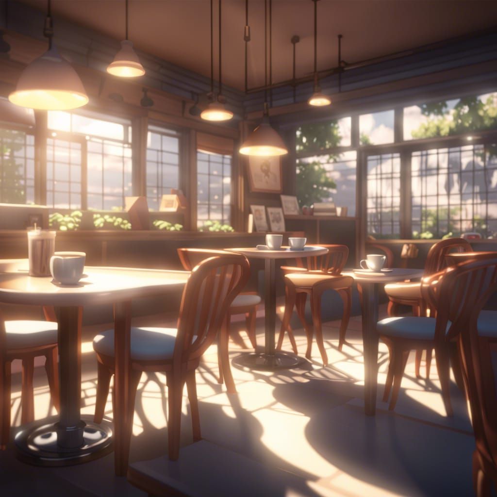 anime styled cafe - AI Generated Artwork - NightCafe Creator