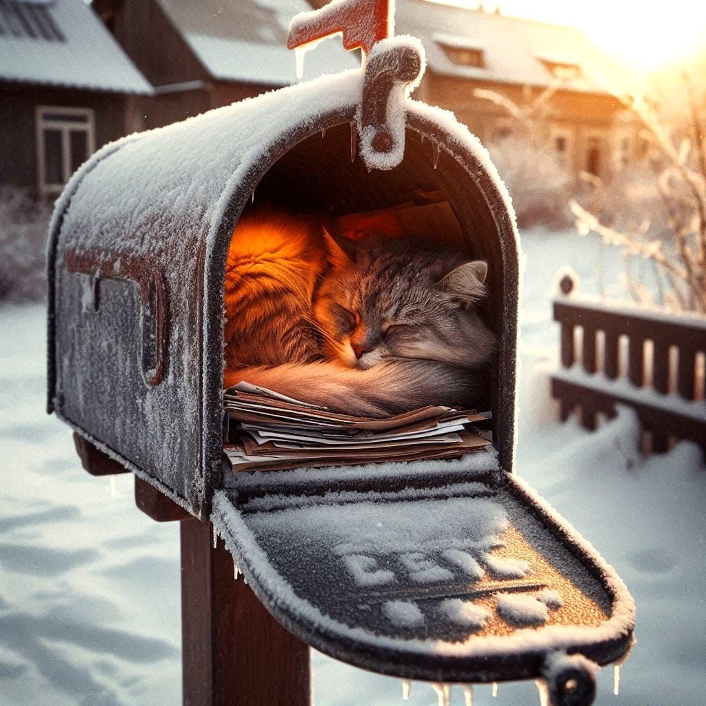 mailbox cat  by @Marina