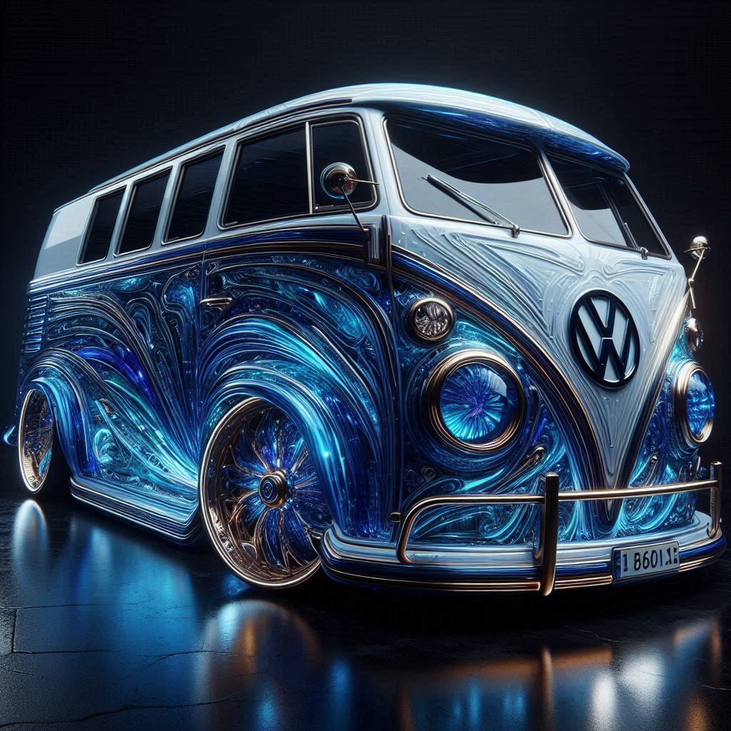 VW Bus Hot Rod - Lapis Lazuli