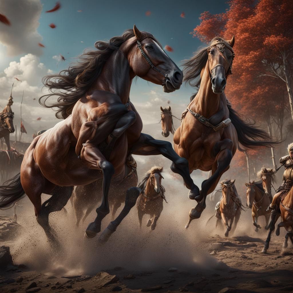 Horses bucking people off
