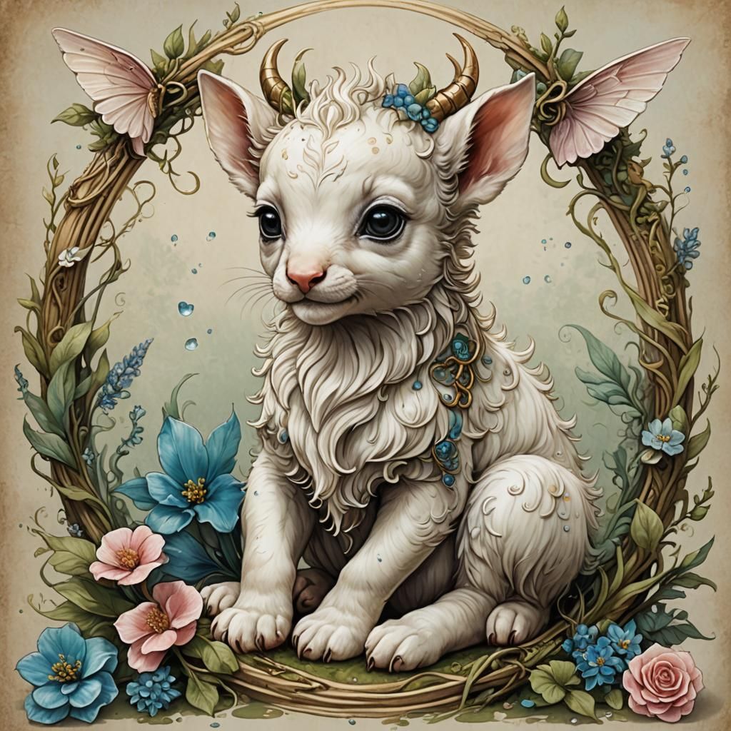 Mythical Baby Animal col - AI Generated Artwork - NightCafe Creator