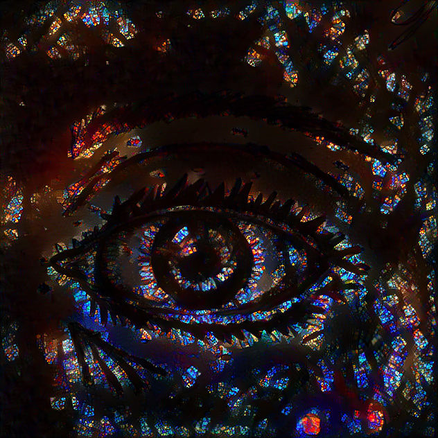 Stained eye