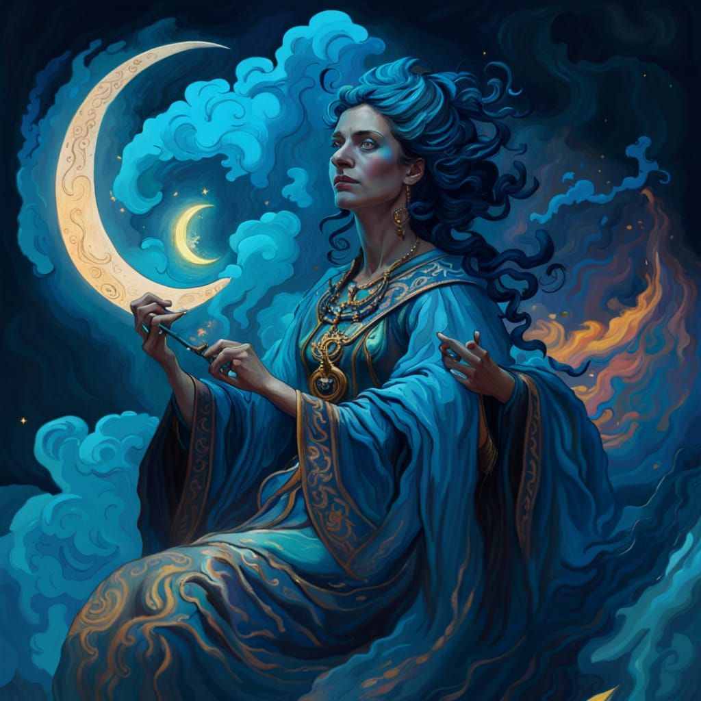 Tarot Series: The High Priestess - AI Generated Artwork - NightCafe Creator