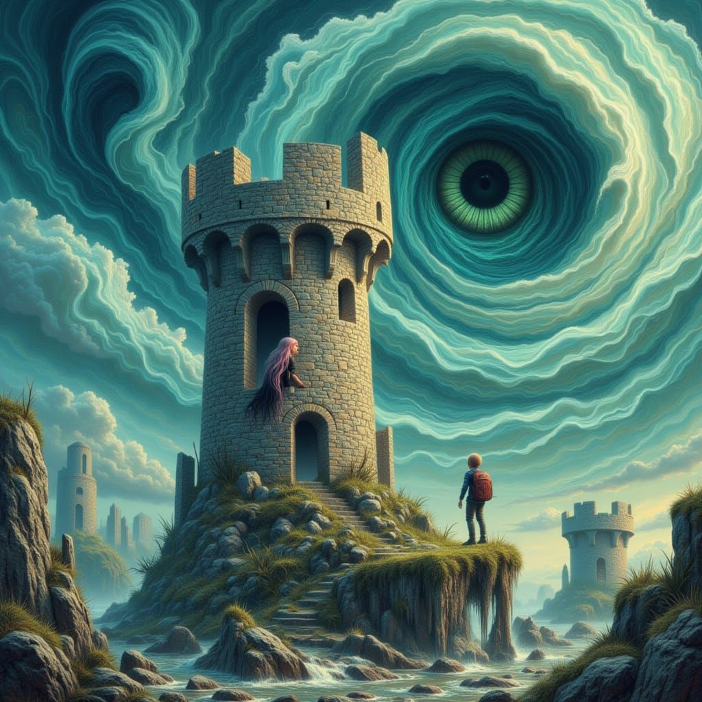 The girl in the tower