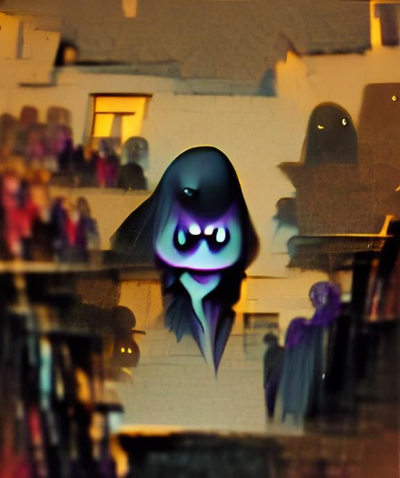 A ghastly figure looking right at you.