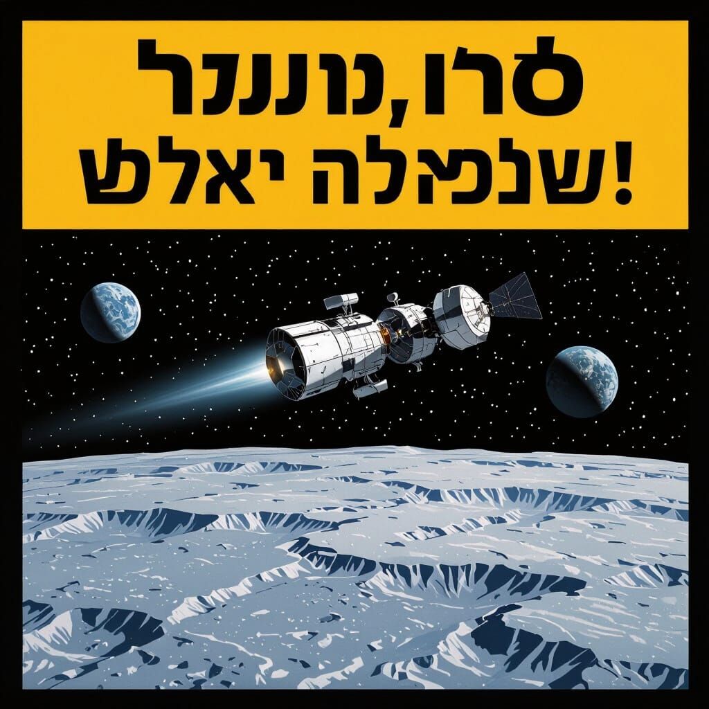 Ice Spaceship Drifting in Frozen Space