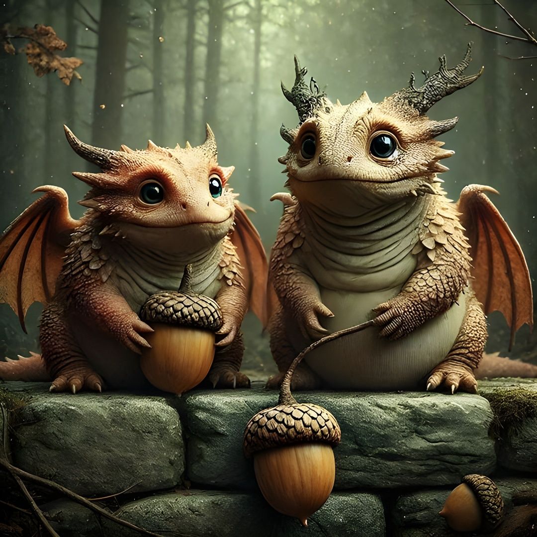 Baby Dragons and Acorns 3