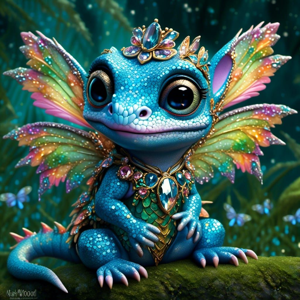 Fairy Lizard <lora:Fairy Animals:1.0> 