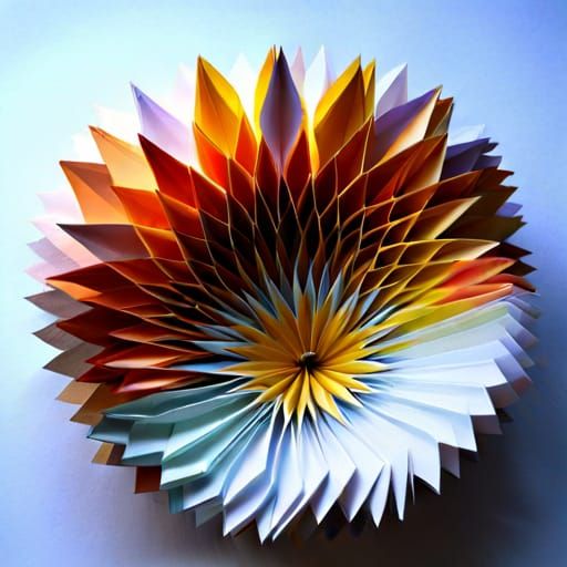 Flower Paper Sculpture - AI Generated Artwork - NightCafe Creator