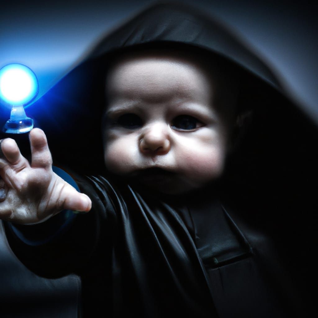 Baby Darth Vader using the force intricate details, HDR, beautifully ...