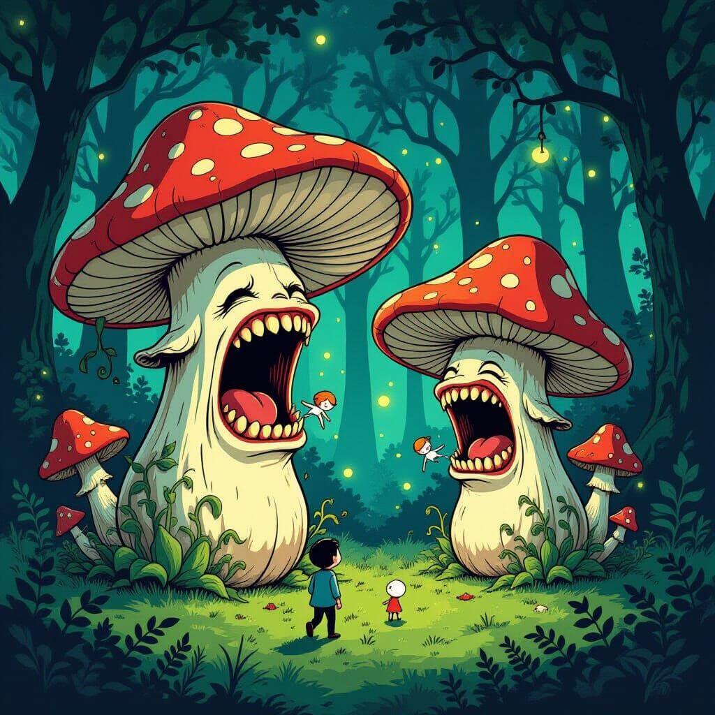 Hungry Mushrooms