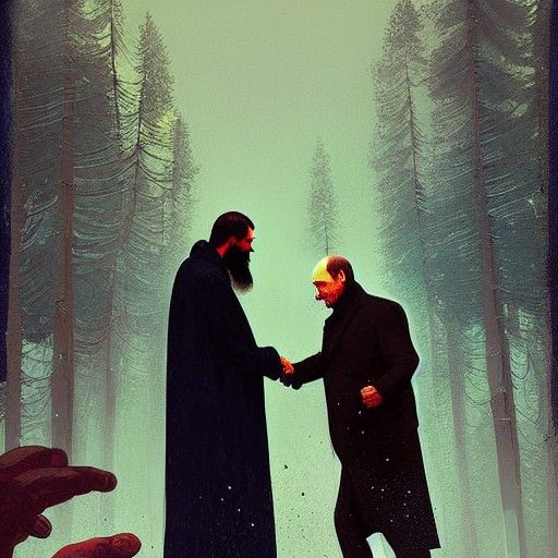 Putin & Ras-Putin - AI Generated Artwork - NightCafe Creator