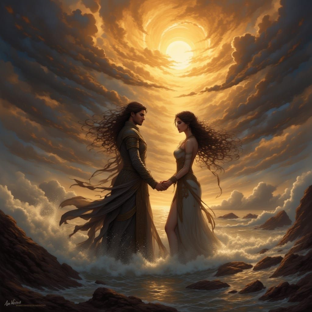 In radiant bonds, we shall find
Eternal strength, our hearts aligned Through the darkness, pierce the veil With love and courage, we prevail...