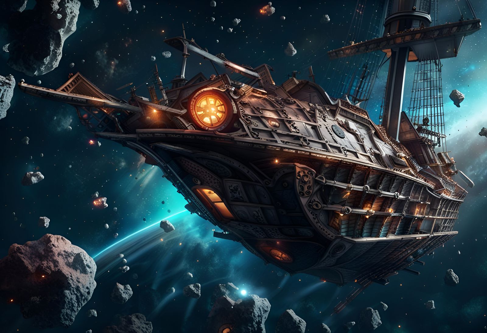 pirate (space) ship  by @Narolinus