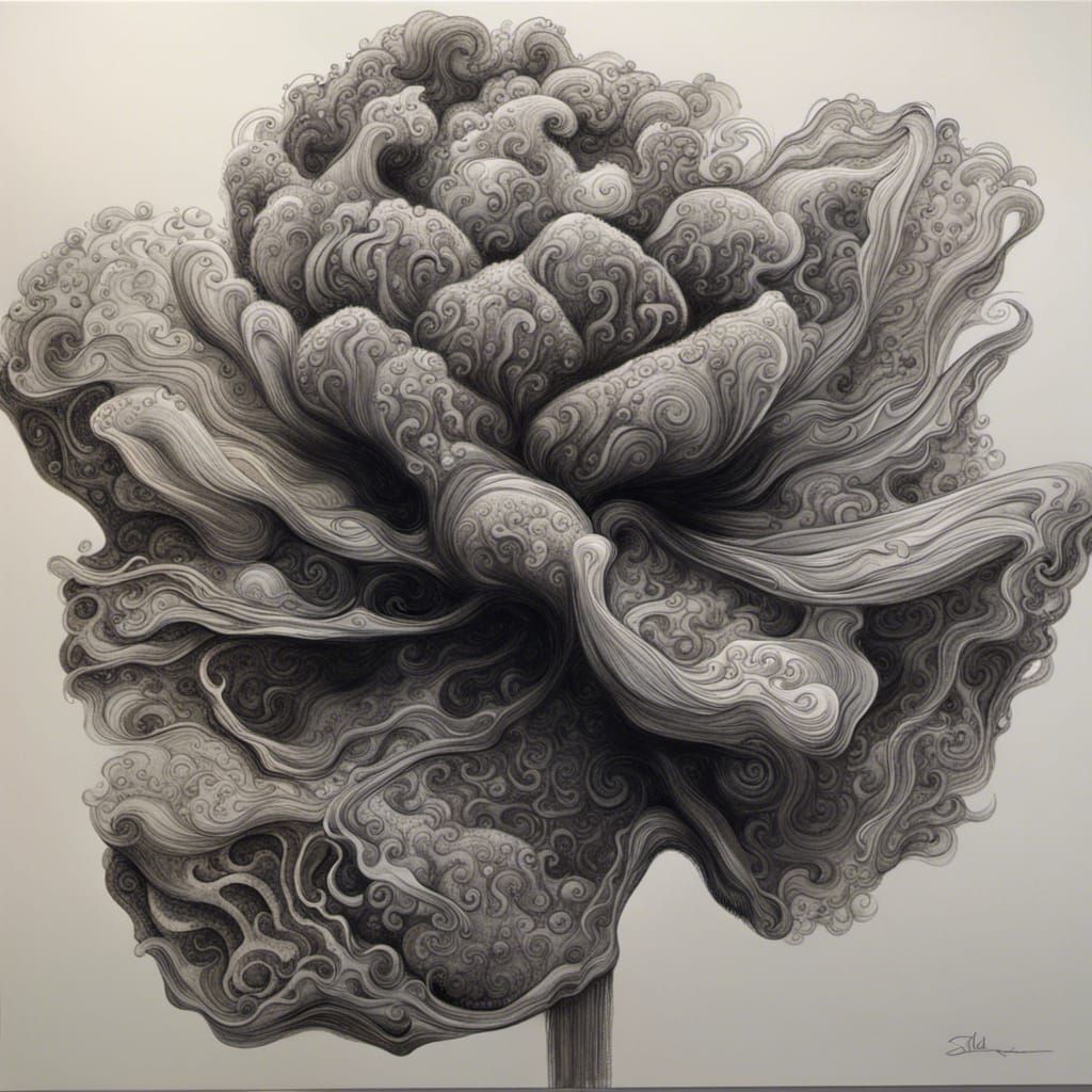 AI plantoid blooming which emits a new breathable gas