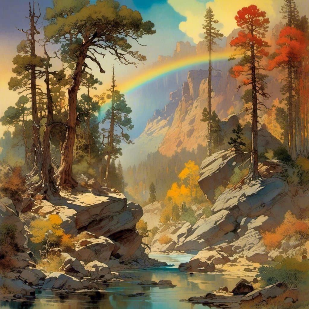 Fine art paint style