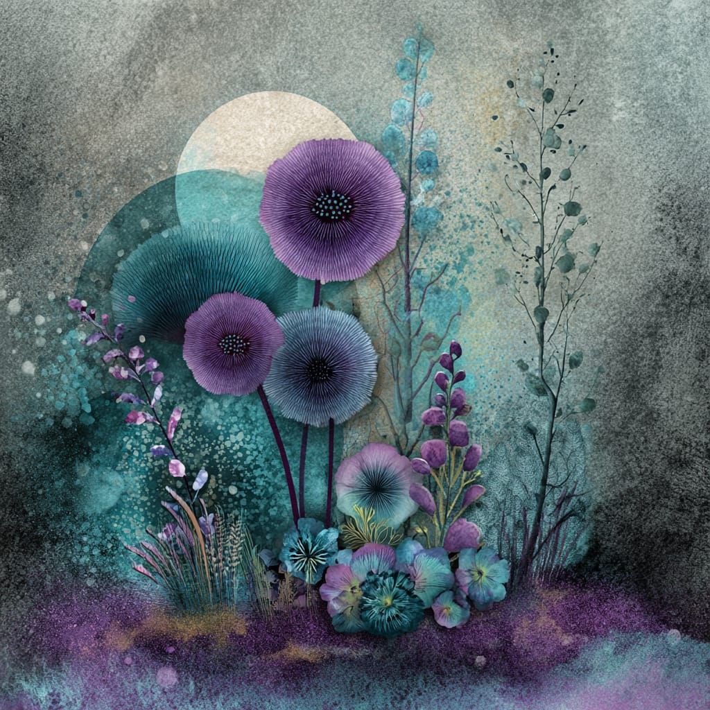 Turquoise and Purple