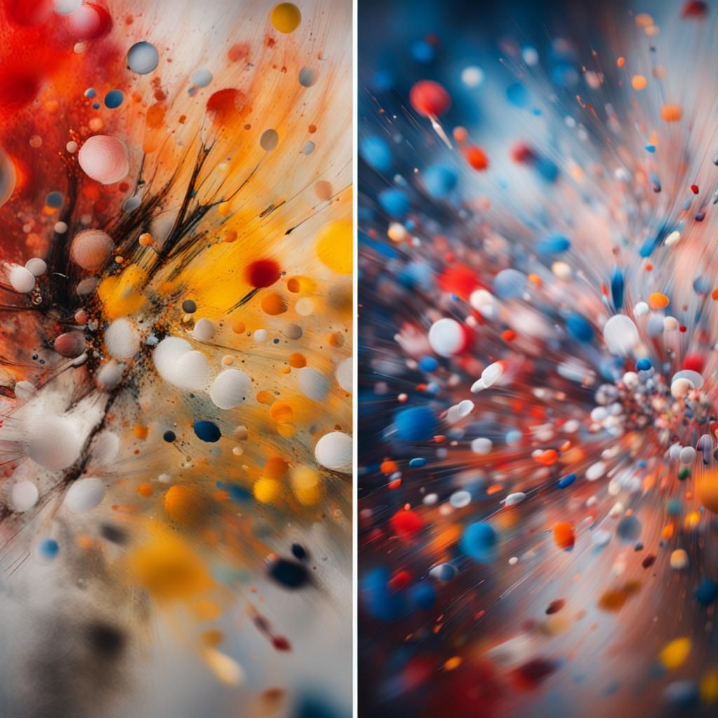 Diptych of chaos from order in color - AI Generated Artwork - NightCafe ...