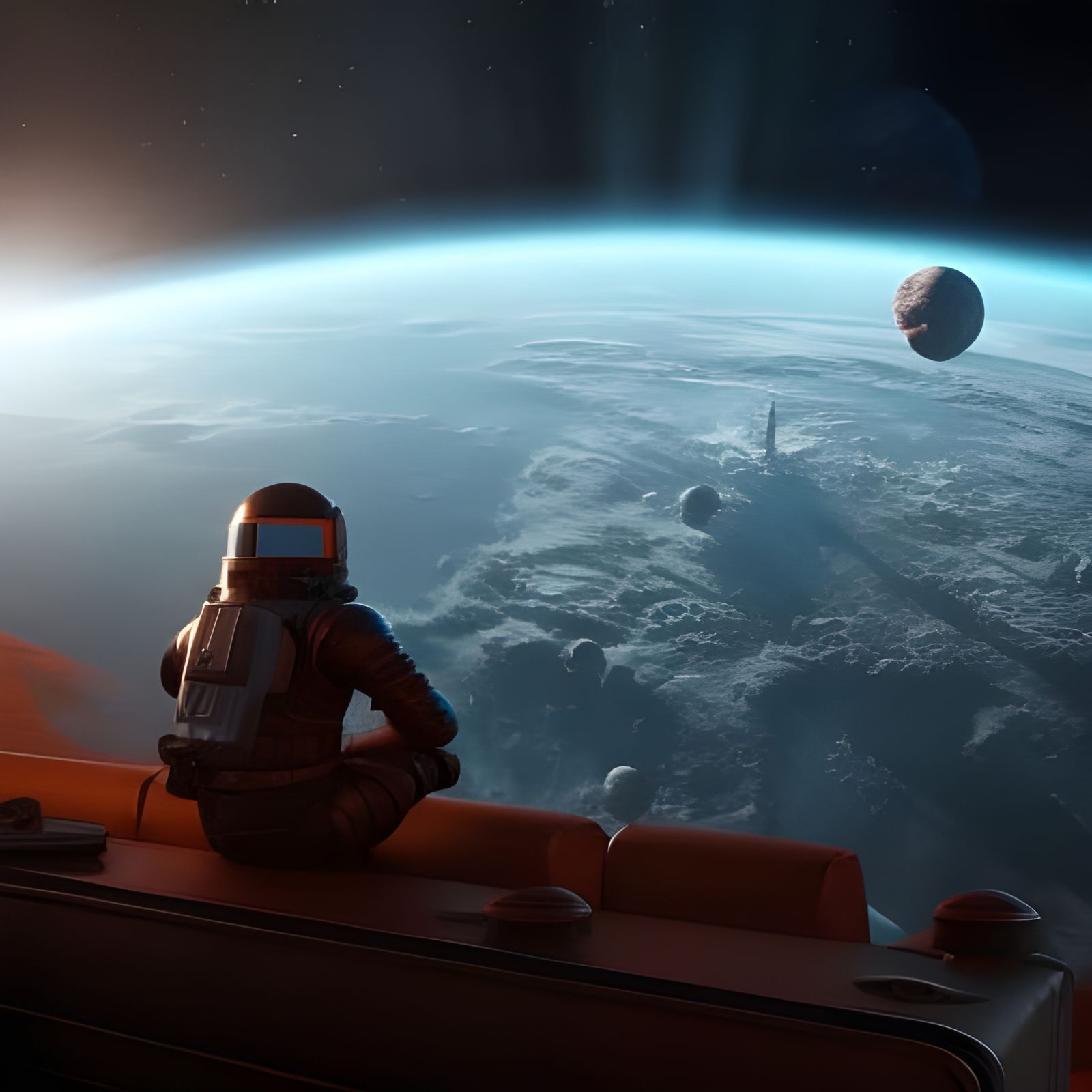 Look at that view! I can see your space ship, roger  by @NIGHTBEARD