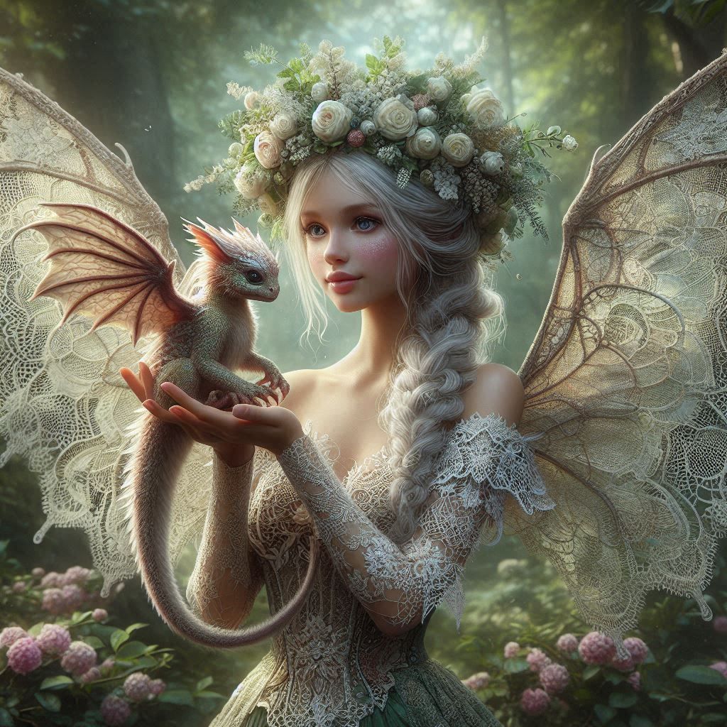 Fairy and baby dragon 2