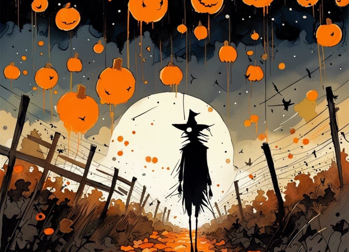 The Pumpkin Patch Prowler - AI Generated Artwork - NightCafe Creator