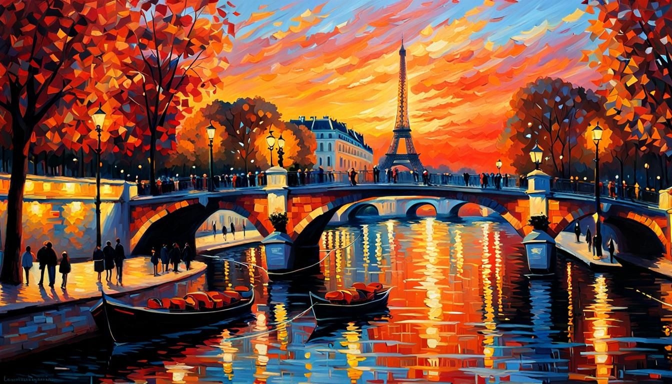 Sunset in Paris  by @Leycer