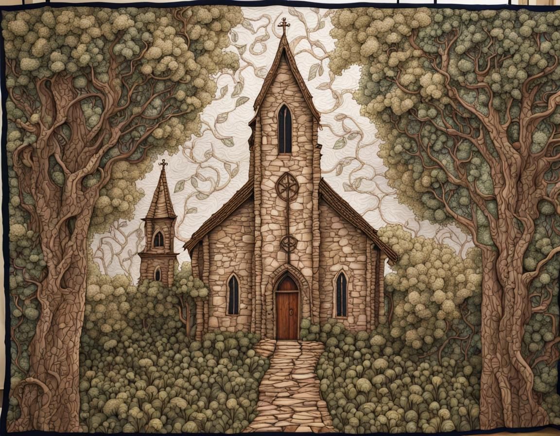 Tapestry Church AI Generated Artwork NightCafe Creator