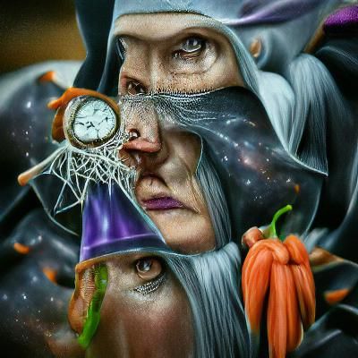 The witch of time and space trending on Artstation digital i...