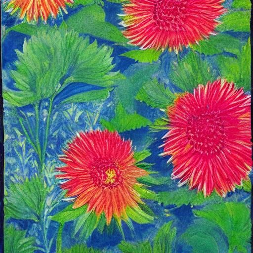 Fluorescent hedgehog on strawberry field 
Fluorescent colors...