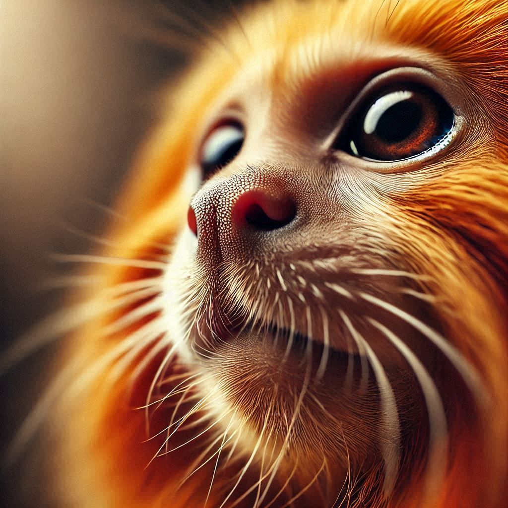 Golden Lion Tamarin closeup