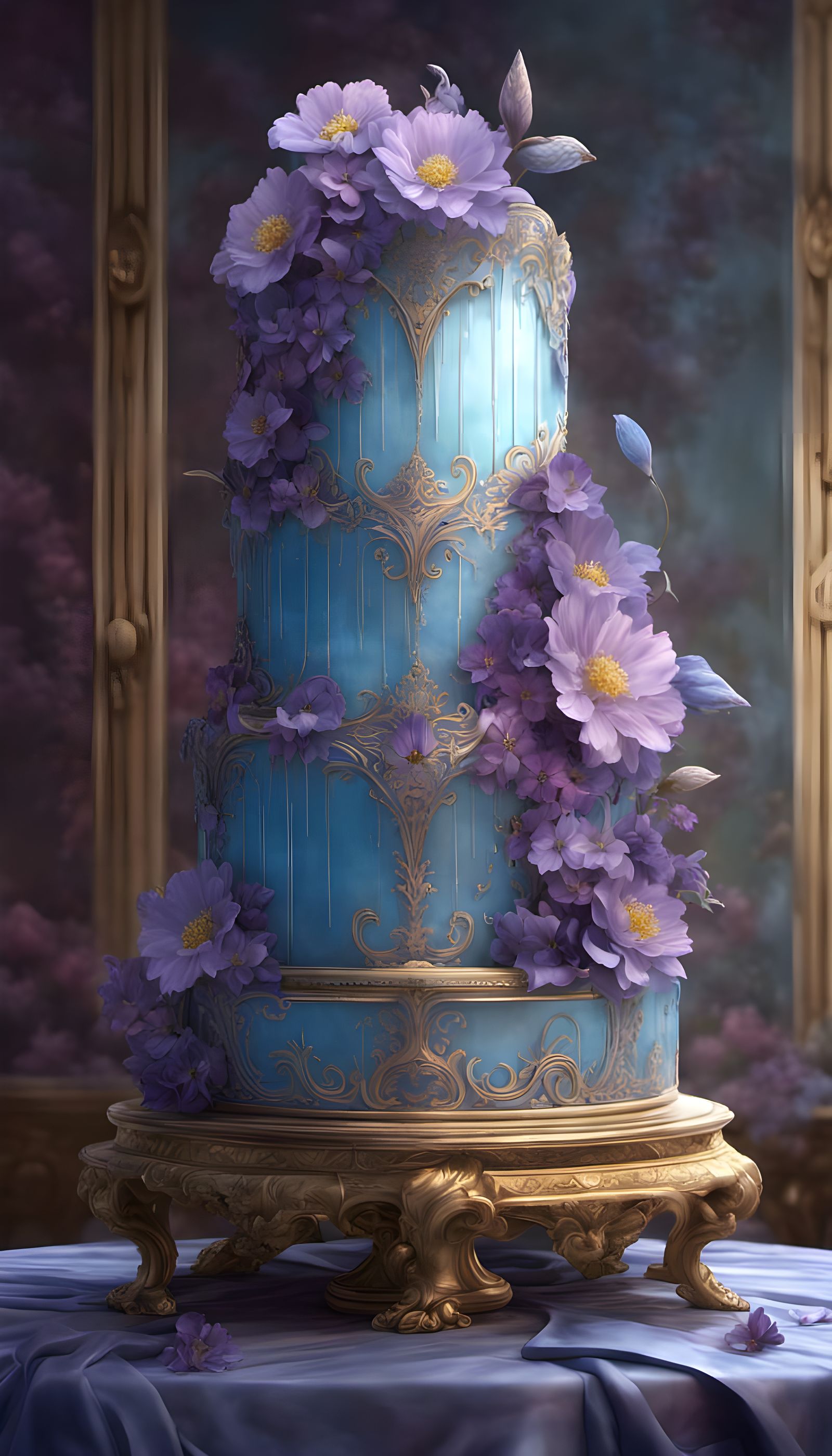 Blue and Purple Butter Cream