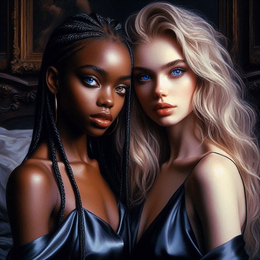 "Heterochromia in the left, Blue in the right"