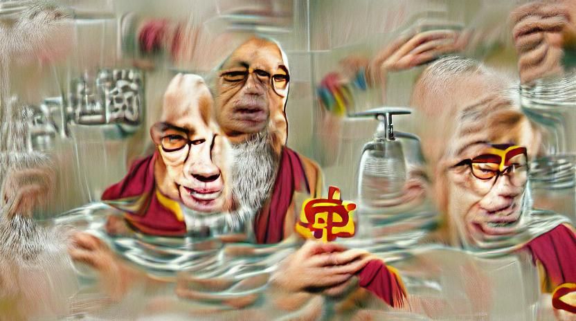 The Dalai Lama: "How do Buddhists shower?
 Same as you, stup...