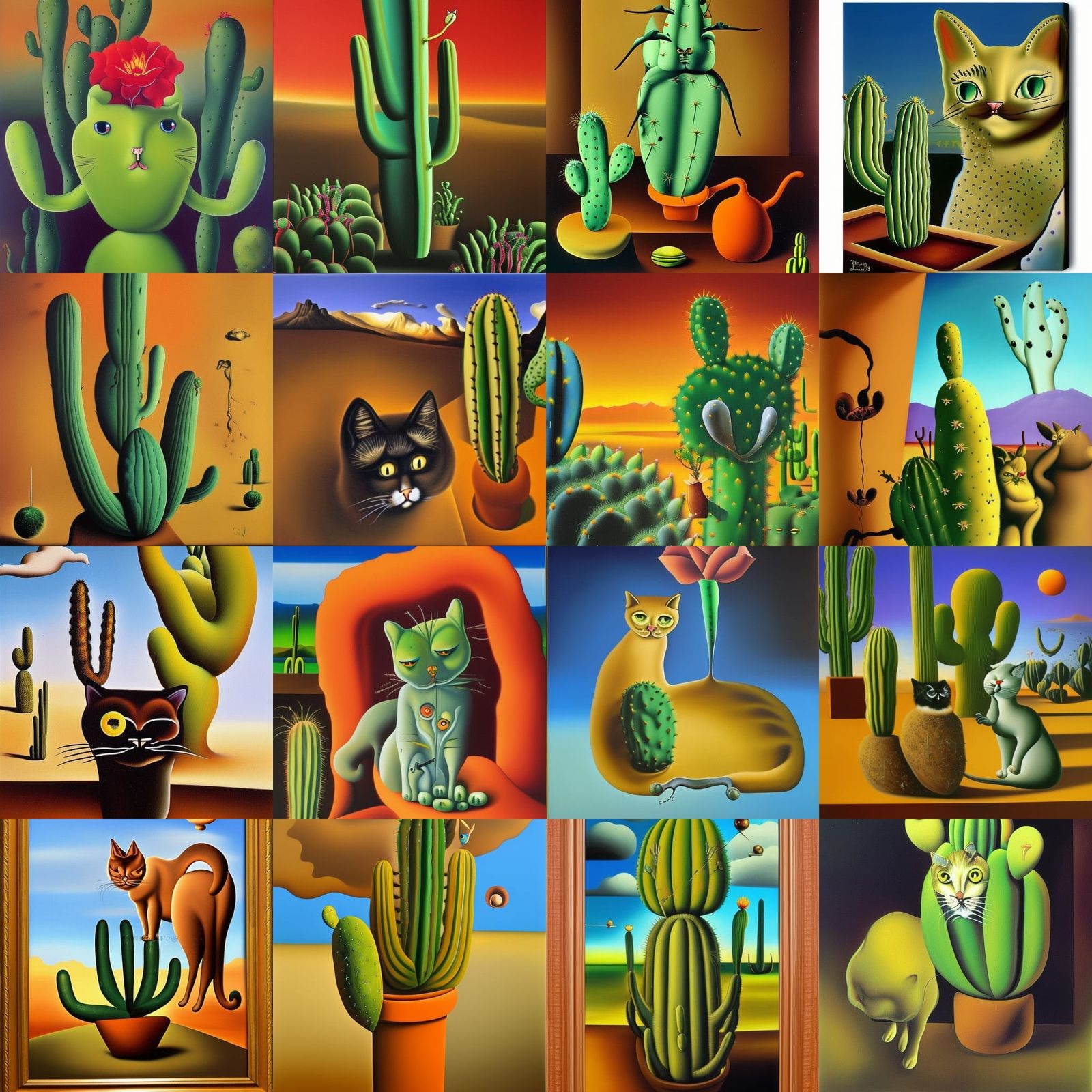 cactus cat - AI Generated Artwork - NightCafe Creator