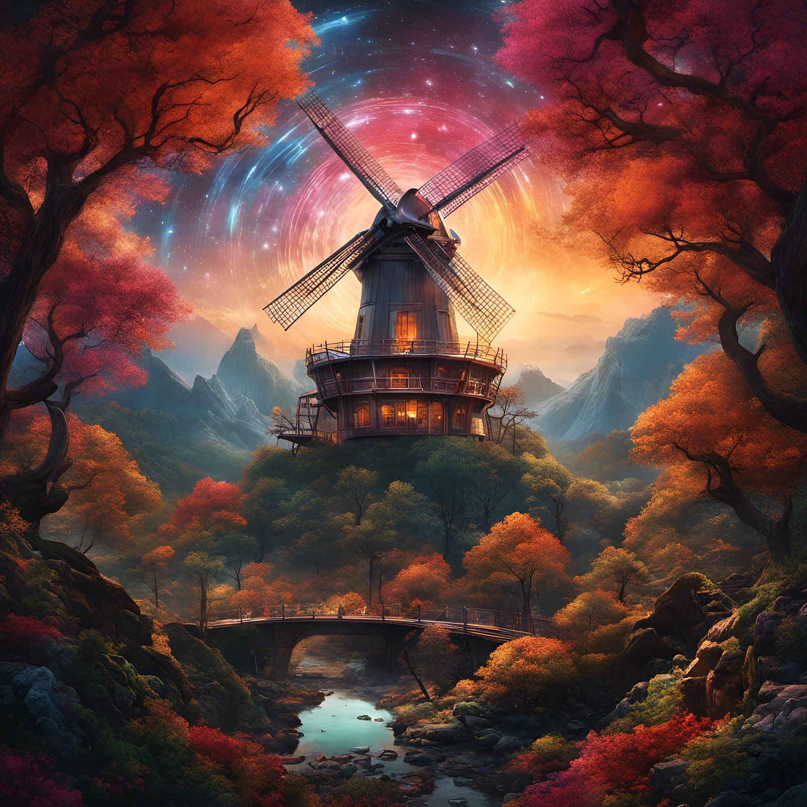 The Old Windmill On The Hill Top  by @Mr-Dementia