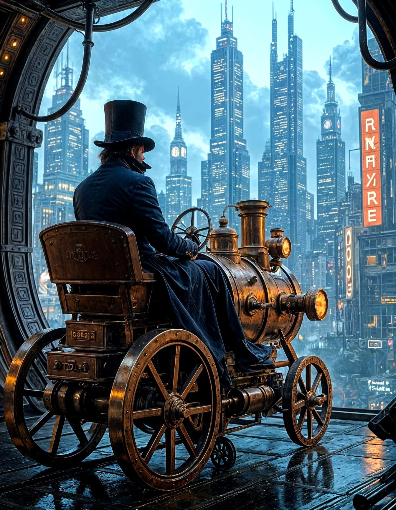 Victorian Time Traveler  by @Glitch Meeple