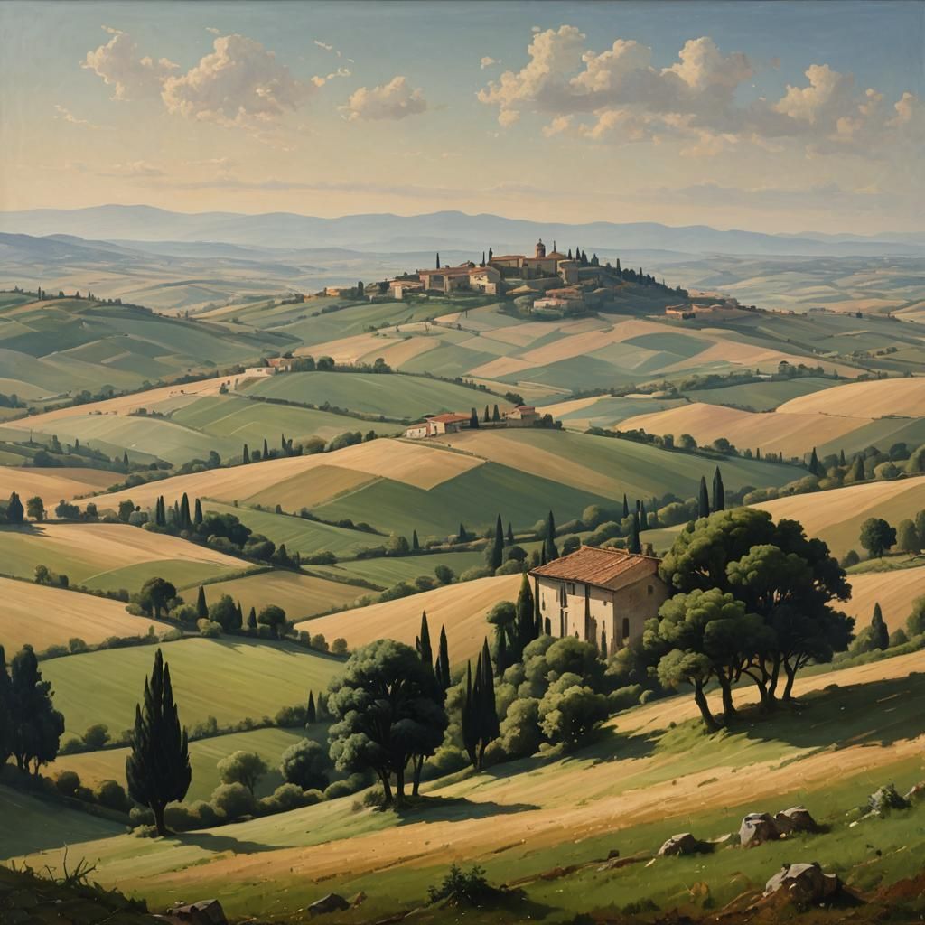 italian far away landscape