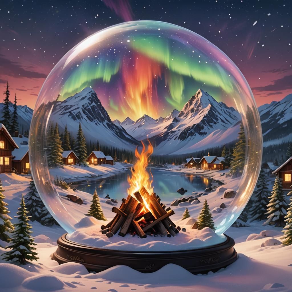 Warmth and Snow  by @PeriwinkleCatCreator