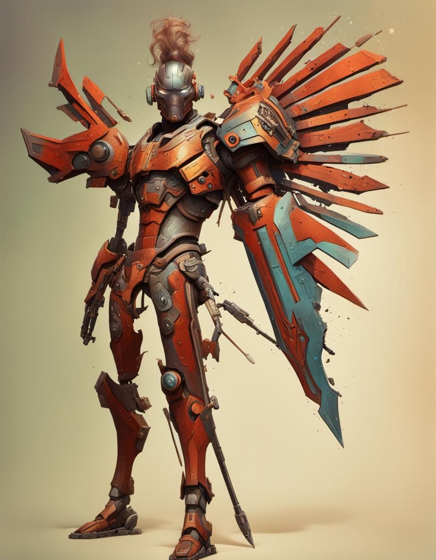 Cyborg warrior  by @Tonenotvolume 