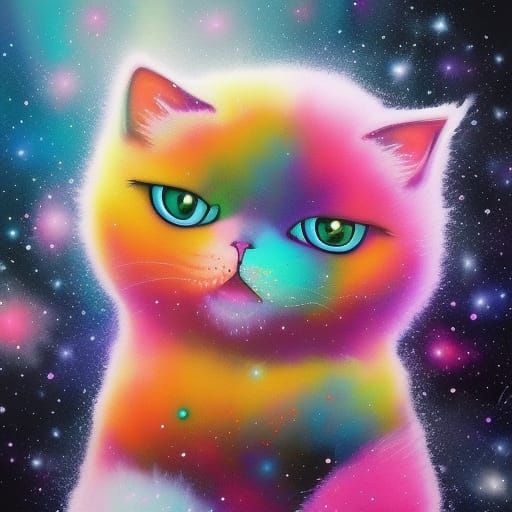 cute cosmic fluffy mother kitties - AI Generated Artwork - NightCafe ...