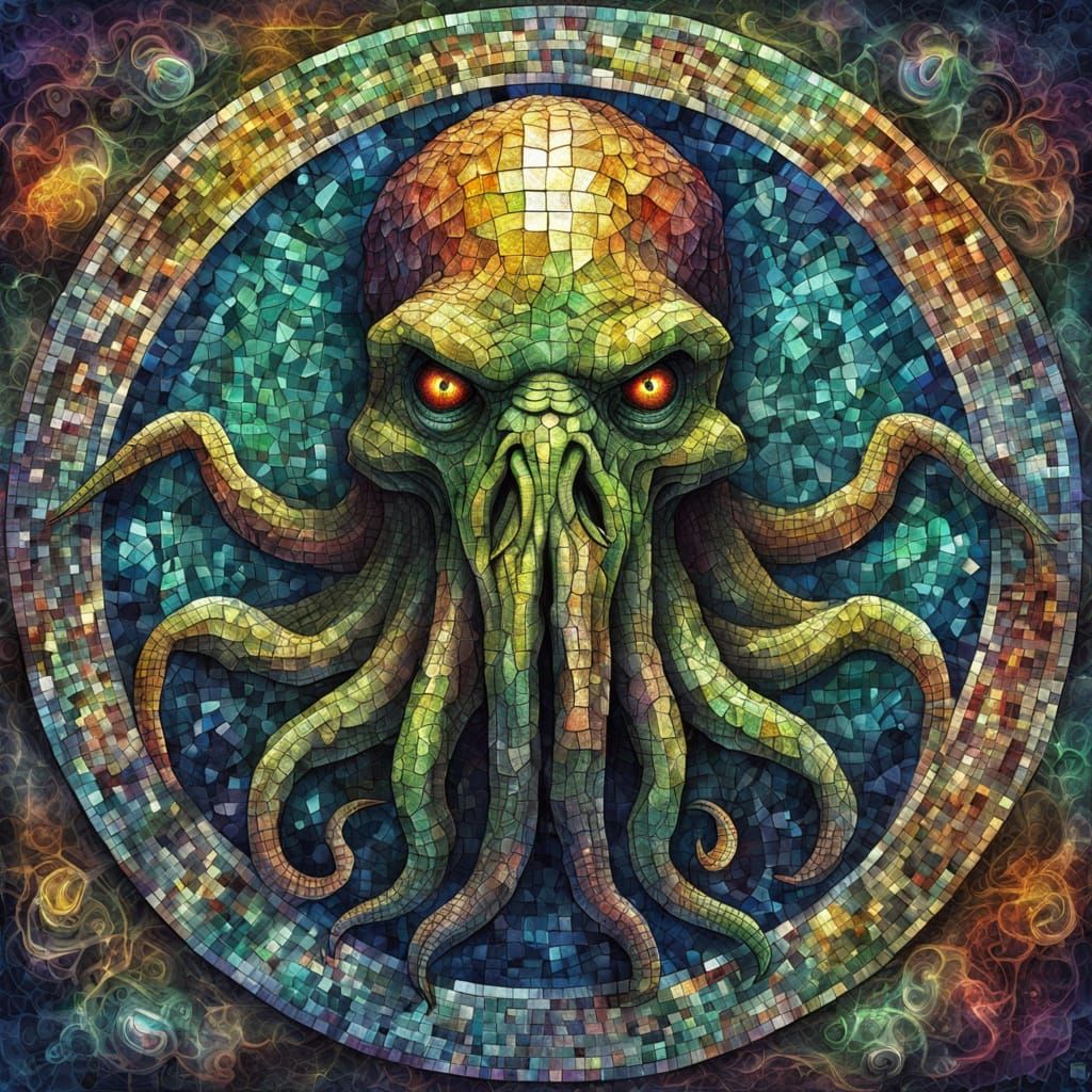 Mosaic Cthulhu  by @Necrolust