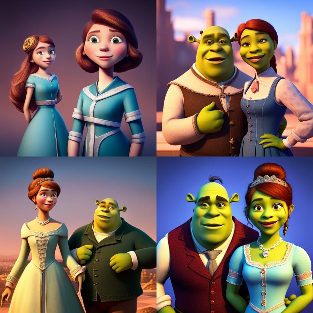 what if Shrek and Fiona were dressed like characters in Bridgerton. : r ...